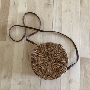 Rattan Handwoven Basket Circle Purse
